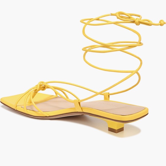 Veronica Beard Foley Ankle Tie Sandal Color Pineapple - Picture 9 of 12